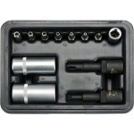 Komplekt kruvikeeraja otsikutega/pad.konditsioneerile 1/4" TORX 5-kant12007