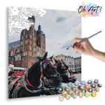 Maalimine numbrite j&auml;rgi - maalimise komplekt 40x50 cm. "Krakow market"