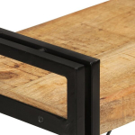 vidaXL 3 riiuliga raamaturiiul, 77 x 30 x 80 cm, mangopuit ja raud