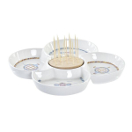 Aperitiifitaldrik - DKD Home Decor - Standard - Puit ja keraamika - 25 x 25 x 10 cm - Sinine