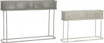Lillede potid - DKD HOME DECOR - Metall - Valge ja Hall - 100x22x70 cm - V&auml;ljas