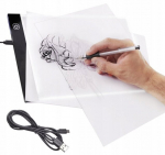 Valgustatud LED-joonistuslaud A4