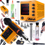 Toiteallikas Komplekt Rosfix AmpRush RARES-3210 + Orange Husky OH660 &ndash; T&auml;pne pinge reguleerimine, 2in1 jootmisjaam, 32V 10A
