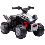 Elektri-ATV lastele, 2,8 km/h, LED-esituled, 1,5-3 aastastele, must, 65,5 x 38,5 x 43,5cm