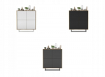 Loft kummut RTV Tamm Wotan Apollo 4D - modernne - Lindner M&ouml;&ouml;bel - 113 cm x 35 cm x 127 cm, v&auml;rv: Tamm Wotan matt - Valge matt, 113 x 127 x 35