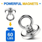 5-pakk Super Tugevad Neod&uuml;&uuml;mi Magnet Konksud, 27.22KG Kandev&otilde;ime