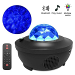 Projektor Black Star Sky projektor Galaxy LED laeprojektori lamp Star Sky Night Light Star projektsioonivalgus koos taimeriga Bluetooth j&otilde;ulude/laste Gif jaoks