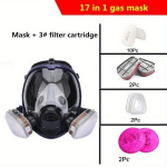 Keemiline T&auml;ismask 6800 Tolmumask Gaasimask N&auml;omask Respiraator., 17 I&scaron; 1