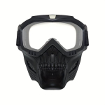 Kolju Mask Tuuleklaasid Elektriratta Prillid Mootorratta Kaitseprillid Liivakindlad Peakatteks Halloweeni jaoks., Skaidrus lapas