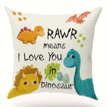 1tk Dinosauruse Kingitus Dinosauruse F&auml;nnile, Padjap&uuml;&uuml;r Diivanile Magamistuppa.
