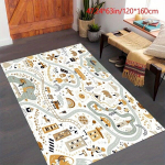 1tk Loominguline Multikas Linna Muster Vaip Masinpestav Libisemisvastane, 47,24 * 63 colių / 120 * 160 cm