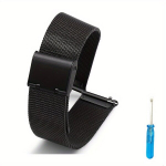 Roostevabast Terasest Kellarihmad Milanese Magnetiga, Asendusrihmad 41mm-45mm., Juoda