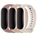 3tk Spordi Rihmad Xiaomi Band 5/6 jaoks, Dūmų violetinė + Pieno arbatos spalva + Starlight spalva