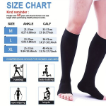 1 Paar Meditsiiniline Ilu S&auml;&auml;re Venoosne Elastne Kompressioon 23-32mmHg Keskmise Toru Avatud Varbad Toetav. , M