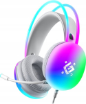 Defender IGNIS heliklapid mikrofoniga, RGB taustvalgustusega m&auml;ngurikomplekt, USB &uuml;hendus, valged