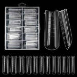 100/120tk Dual K&uuml;&uuml;nevormid Komplekt Geelik&uuml;&uuml;ne Pikendusvormid Kirstuk&uuml;&uuml;ned Akr&uuml;&uuml;l UV K&uuml;&uuml;ntele Selged 12 Suuruse Skaalal. , Migdolų &scaron;arvai 120 vnt. priaugintų nagų formų + įrankiai