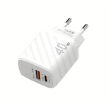 40W Kahe Portiga USB C Seinalaadija, Kiire Adapter, Baltas