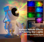 Star projektor, Linnutee &ouml;&ouml;valgusti, Astronaut Starry Nebula lae LED-valgusti, taimeriga ja kaugjuhtimispuldiga
