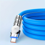 100W Kiirlaadimis Kaabel USB T&uuml;&uuml;p C K&uuml;&uuml;narnukk 180 P&ouml;&ouml;ratav Samsung Xiaomi M&auml;ngimiseks, Mėlyna