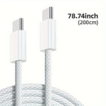 PD 6A Type-C Laadimiskaabel iPhone15 Kiirlaadimine Mobiiltelefon Kaabel 60W Andmete Juhe iPad, 78,74 colio / 200 cm