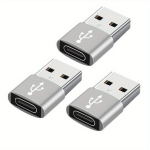 3Pakki USB-C Adapter Apple iPhone Samsung jaoks, 3 vnt raudonos spalvos