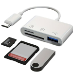 Wowssyo 3 &uuml;hes Kaardilugeja OTG USB Kaabel, Micro SD/TF Kaardilugeja USB-C Adapter.