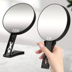 13,97cm HD K&auml;sipeegel 10X/20X/30X Suurendusega - Volditav K&auml;epide, Seinale Paigaldatav., Juoda