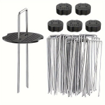100tk Aia Vaiad, U-Kujulised Telgivaiad, Galvaniseeritud Maastikuklambrid., 3,99 cm &times; 10,16 cm (100 vnt.)