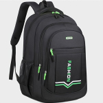 Mitmek&uuml;lgne Nailon Seljakott &Otilde;pilastele - Suur Maht, Veekindel, Reguleeritav Sobivus Praktiliste Taskute ja Geomeetrilise Disainiga, Žalias