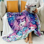 Sanrio Kuromi Ecomeco Tekikott: Pidulik Multika Kujundus, 150*200cm