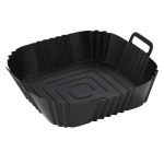 Silikoonist Kuuma&otilde;hufrit&uuml;&uuml;ri Korv 22cm - Keskkonnas&otilde;bralik, Taaskasutatav, Lihtne Puhastada, Must
