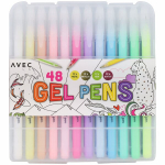 V&Auml;RVILISED GEELPLIIATSID GLITTER PASTELL NEOON METALLIKARP 48 TK AVEC 8