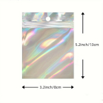 50 tk V&auml;rvilised Holograafilised Suletavad Kotid - Ideaalne Peotoidu S&auml;ilitamiseks ja Proovipakendiks, 8,13&times;13,21 cm