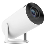 Projektor Kaasaskantav miniprojektor, JESWO, tugi 1080P, WiFi 6 BT 5.0, 180 kraadi, sisseehitatud Android 11.0 OS, valge