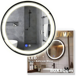 LED-valgustite ja udu eemaldamise funktsiooniga vannitoapeegel, 80x80cm, LIVMAN INS-1