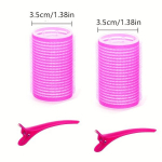 2tk Juukselokid Ja 2tk Juukseklambrid Plastikust Isehaaravad Lokirullid, Raudona rožė