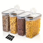 4tk Teravilja S&auml;ilituskonteinerite Komplekt, BPA Vaba Plastikust, 2,5L*4vnt-JB0015-4