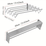 1 tk Teleskoopiline Kuivatusrest, Majapidamises Kokkupandav Riidepuu., Vidutinio ilgio 60cm auk&scaron;čio 18cm pločio tempimo 59cm