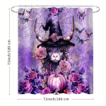 Halloween Vannitoa Kardina Komplekt &Scaron;oti Lehma, Du&scaron;o užuolaida 180,34cm*180,34cm