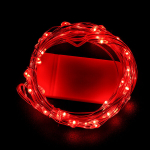 LED haldjatulede jadas, patareitoitel, vasktraadist valgustus., Raudona