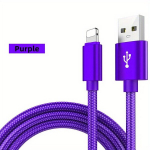 &Uuml;lipikk Kiire Laadimiskaabel USB Andmes&uuml;nkroonimiskaabel IPhone Jaoks Laadija Kaabel IPadile., Violetinė