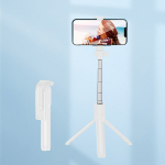 Selfie Kark Telestatiiv 360-Kraadi P&ouml;&ouml;rlemine Kaasaskantav Stabilisaator., Baltas