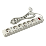 Piksekaitsega pikendusjuhe, 3 m, 6 pistikupesa, must