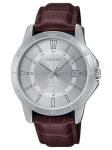 Meeste k&auml;ekell Casio nahkrihmaga, h&otilde;bedane sihverplaat TY53744