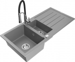 Graniidist k&ouml;&ouml;givalamu Mexen Andres koos segisti ja sifooniga, Grey+Black/Chrome