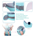 Lapsehoidjad, ergonoomiline lapsehoidja &ndash; Viedouce'i puusaiste, puhas puuvillane kerge, mitmes asendis 3&ndash;48 kuud (3,5&ndash;20 kg)