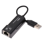 Ethernet Adapter USB 100 Mbps RJ45 LAN S&uuml;learvuti PC Mac Linux., Juoda