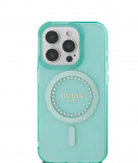 Guess GUHMP16XPFTDTEN iPhone 16 Pro Max 6.9" zielony|green hardcase IML Rhinestones MagSafe