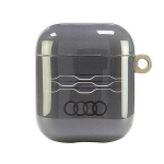 Audi IML Geometric Pattern AirPods 1|2 cover szary|gray AU-IMLAP-A6|D3-GY