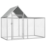 vidaXL kanakuut, 2 x 1 x 1,5 m, tsingitud teras
